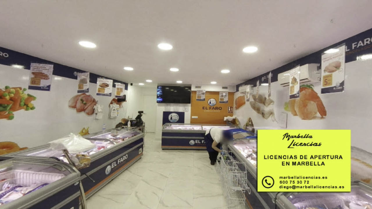 licencia apertura tienda congelados marbella